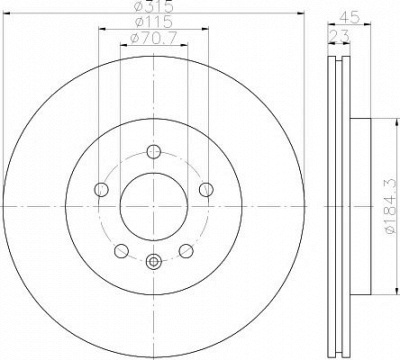 HELLA PAGID 8dd355118281 -  Тормозной диск